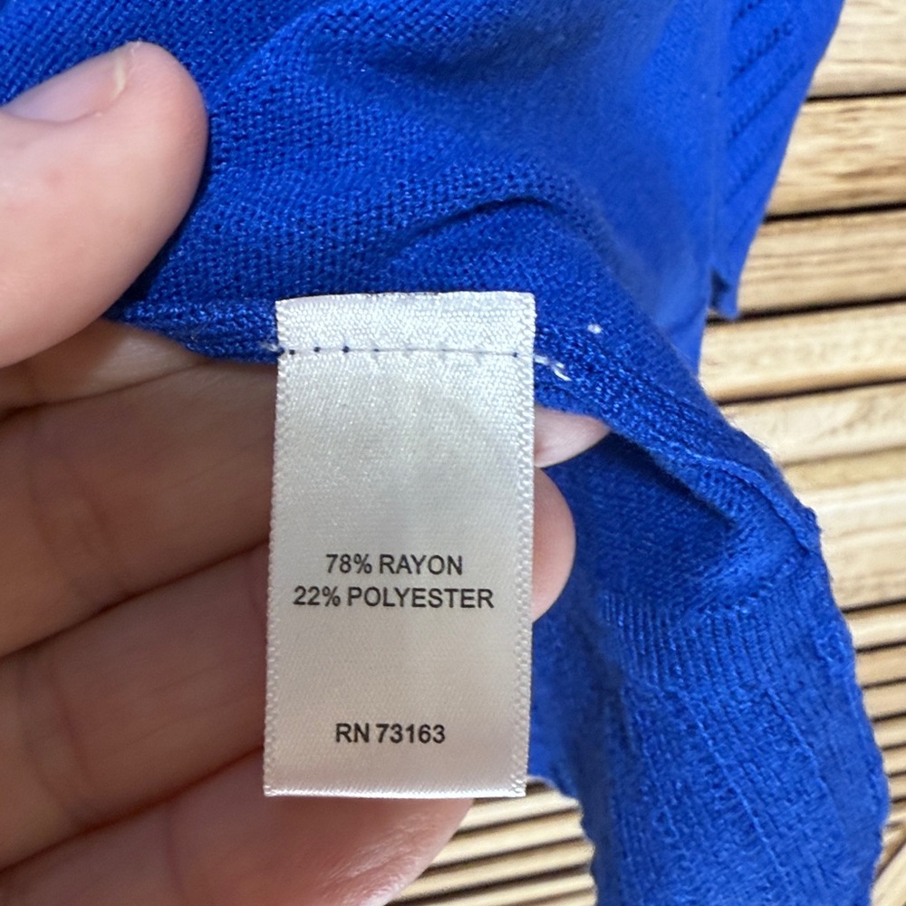 Cable & Gauge Royal Blue Women's Open Cardigan Size 2X - Picture 7 of 9